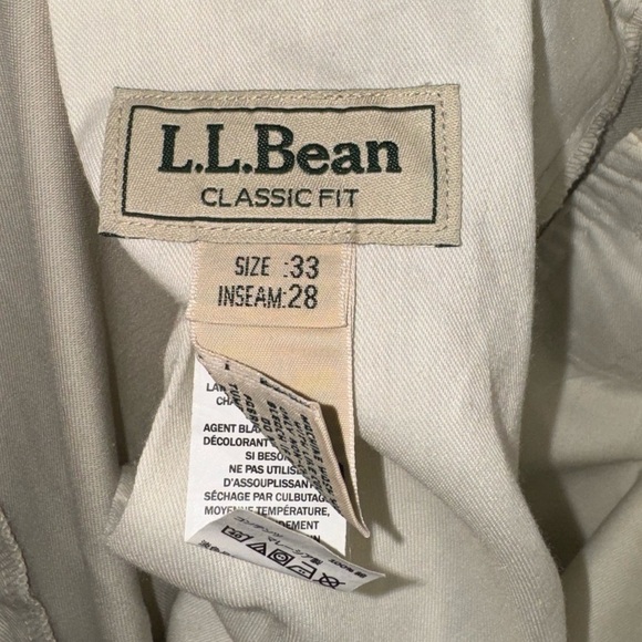 LL Bean Men’s Tan Classic Fit Pants Size 33 - Picture 4 of 5